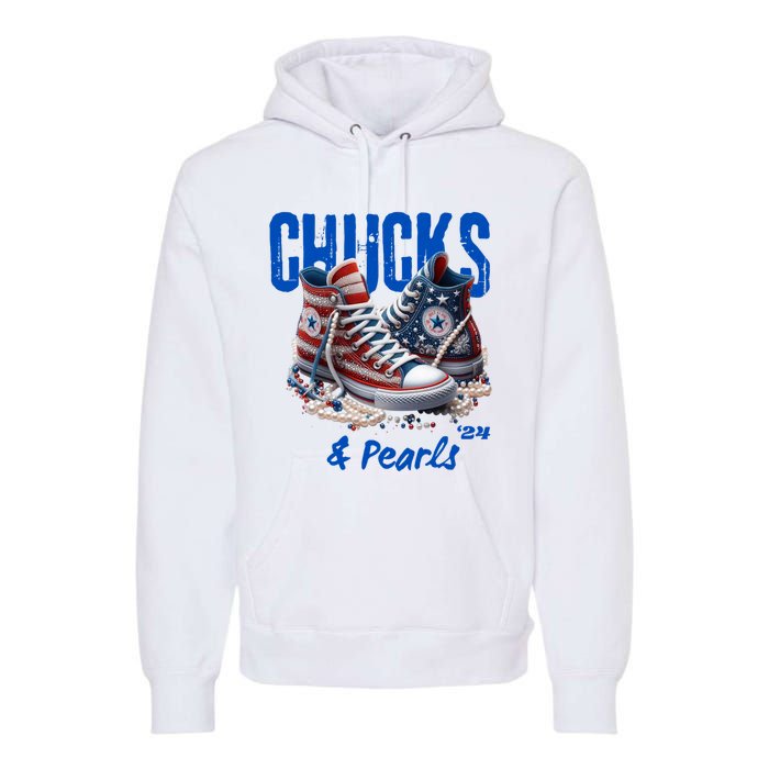 Chucks And Pearls Cute Premium Hoodie