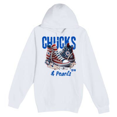 Chucks And Pearls Cute Premium Pullover Hoodie