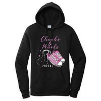 Chucks And Pearls 2024 Kamala Harris For President 47th Women's Pullover Hoodie