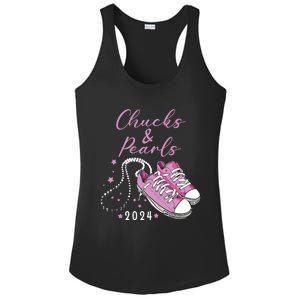 Chucks And Pearls 2024 Kamala Harris For President 47th Ladies PosiCharge Competitor Racerback Tank