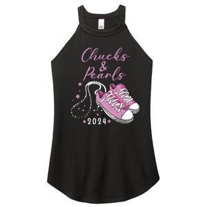 Chucks And Pearls 2024 Kamala Harris For President 47th Women's Perfect Tri Rocker Tank