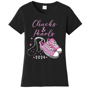 Chucks And Pearls 2024 Kamala Harris For President 47th Women's T-Shirt