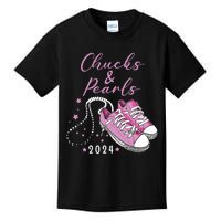 Chucks And Pearls 2024 Kamala Harris For President 47th Kids T-Shirt