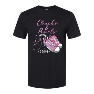 Chucks And Pearls 2024 Kamala Harris For President 47th Softstyle CVC T-Shirt