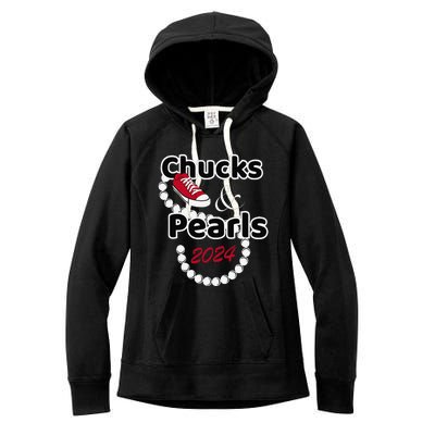 Chucks And Pearls Cute 2024 Women's Fleece Hoodie