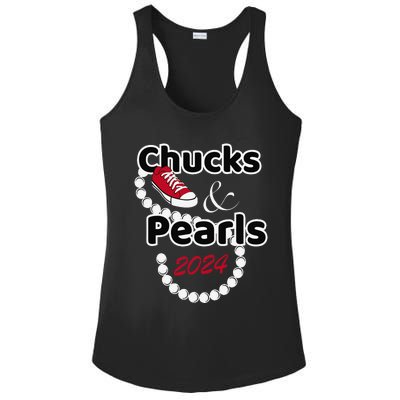 Chucks And Pearls Cute 2024 Ladies PosiCharge Competitor Racerback Tank