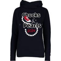 Chucks And Pearls Cute 2024 Womens Funnel Neck Pullover Hood