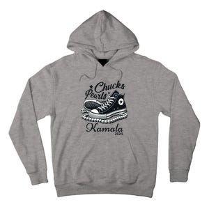 Chucks And Pearls For Women 2024 Kamala Harris Tall Hoodie