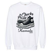 Chucks And Pearls For Women 2024 Kamala Harris Garment-Dyed Sweatshirt