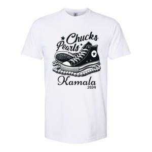 Chucks And Pearls For Women 2024 Kamala Harris Softstyle CVC T-Shirt