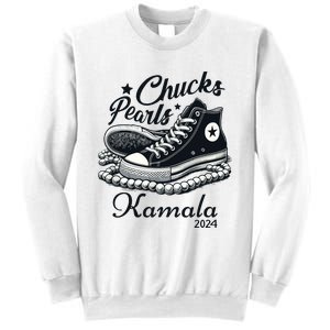 Chucks And Pearls For Women 2024 Kamala Harris Sweatshirt