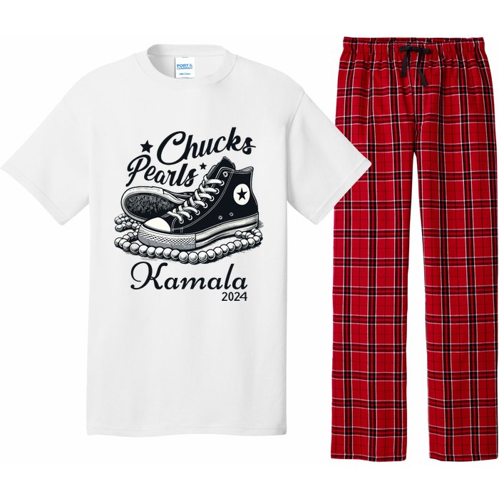 Chucks And Pearls For Women 2024 Kamala Harris Pajama Set