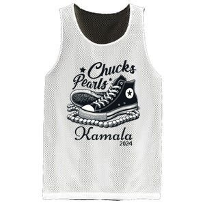 Chucks And Pearls For Women 2024 Kamala Harris Mesh Reversible Basketball Jersey Tank