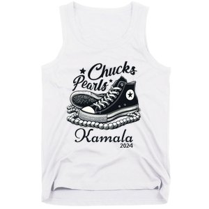 Chucks And Pearls For Women 2024 Kamala Harris Tank Top