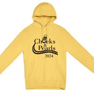 Chucks And Pearls 2024 Women Gifts Premium Pullover Hoodie