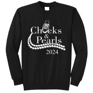 Chucks And Pearls 2024 Women Gifts Sweatshirt