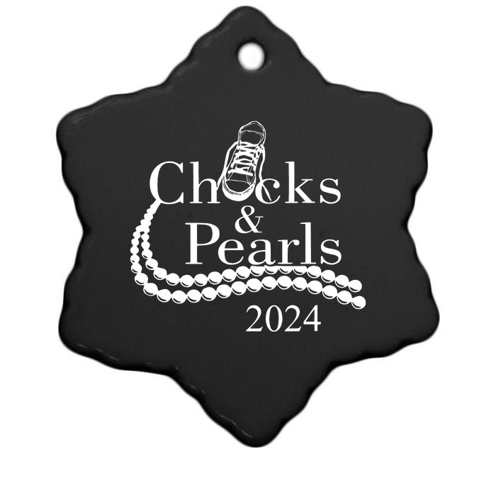 Chucks And Pearls 2024 Women Gifts Ceramic Star Ornament