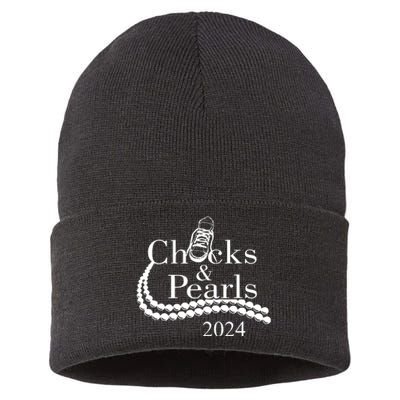 Chucks And Pearls 2024 Women Gifts Sustainable Knit Beanie