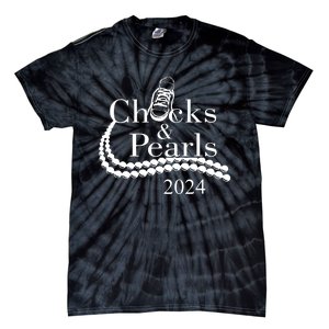 Chucks And Pearls 2024 Women Gifts Tie-Dye T-Shirt