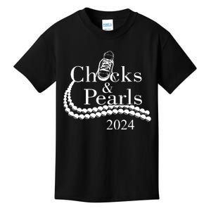 Chucks And Pearls 2024 Women Gifts Kids T-Shirt