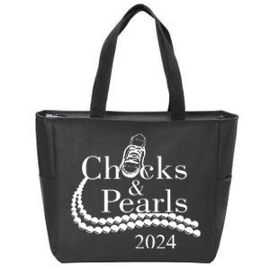 Chucks And Pearls 2024 Women Gifts Zip Tote Bag