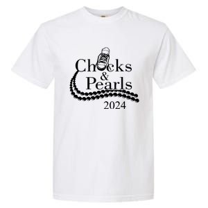 Chucks And Pearls 2024 Women Gifts Garment-Dyed Heavyweight T-Shirt