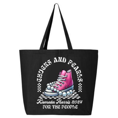 Chucks And Pearls Kamala Harris 2024 President Campaign 25L Jumbo Tote