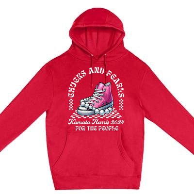 Chucks And Pearls Kamala Harris 2024 President Campaign Premium Pullover Hoodie