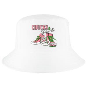 Chucks And Pearls Kamala Harris 2024 Aka Sorority Pink And Green Cool Comfort Performance Bucket Hat