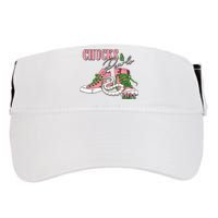 Chucks And Pearls Kamala Harris 2024 Aka Sorority Pink And Green Adult Drive Performance Visor