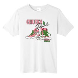 Chucks And Pearls Kamala Harris 2024 Aka Sorority Pink And Green Tall Fusion ChromaSoft Performance T-Shirt