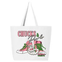 Chucks And Pearls Kamala Harris 2024 Aka Sorority Pink And Green 25L Jumbo Tote