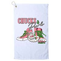 Chucks And Pearls Kamala Harris 2024 Aka Sorority Pink And Green Platinum Collection Golf Towel