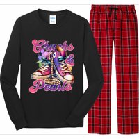 Chucks And Pearls 2024 Funny Kamala Harris 2024 Election Long Sleeve Pajama Set