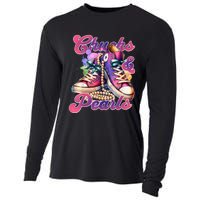 Chucks And Pearls 2024 Funny Kamala Harris 2024 Election Cooling Performance Long Sleeve Crew