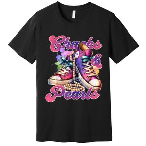 Chucks And Pearls 2024 Funny Kamala Harris 2024 Election Premium T-Shirt