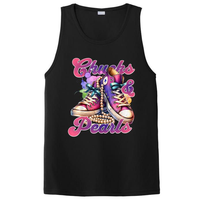 Chucks And Pearls 2024 Funny Kamala Harris 2024 Election PosiCharge Competitor Tank