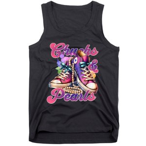 Chucks And Pearls 2024 Funny Kamala Harris 2024 Election Tank Top