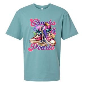 Chucks And Pearls 2024 Funny Kamala Harris 2024 Election Sueded Cloud Jersey T-Shirt