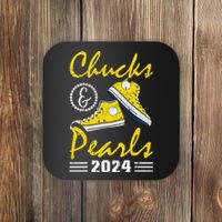 Chucks And Pearls Kamala Harris 2024 Usa Election 2024 Coaster