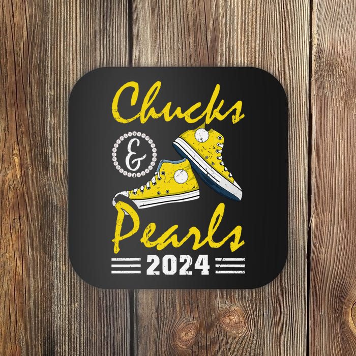 Chucks And Pearls Kamala Harris 2024 Usa Election 2024 Coaster