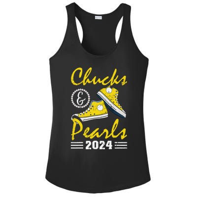 Chucks And Pearls Kamala Harris 2024 Usa Election 2024 Ladies PosiCharge Competitor Racerback Tank