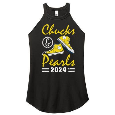 Chucks And Pearls Kamala Harris 2024 Usa Election 2024 Women's Perfect Tri Rocker Tank