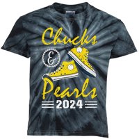 Chucks And Pearls Kamala Harris 2024 Usa Election 2024 Kids Tie-Dye T-Shirt