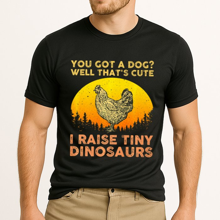 Chicken Art Poultry Chicken Farmer Funny Tiny Dinosaurs Cooling Performance Crew T-Shirt