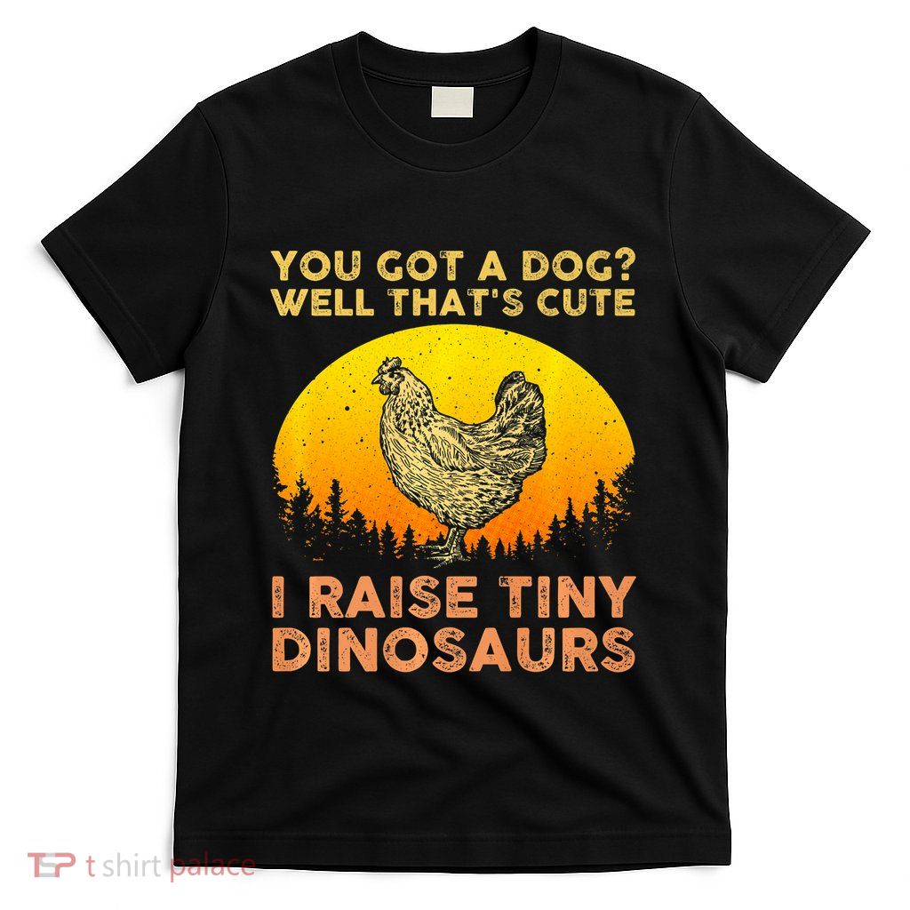 Chicken Art Poultry Chicken Farmer Funny Tiny Dinosaurs T-Shirt