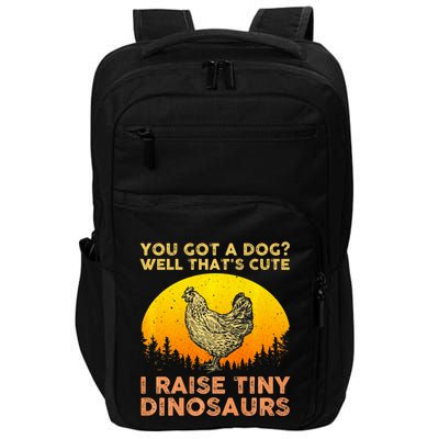 Chicken Art Poultry Chicken Farmer Funny Tiny Dinosaurs Impact Tech Backpack