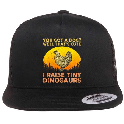 Chicken Art Poultry Chicken Farmer Funny Tiny Dinosaurs Flatbill Hat