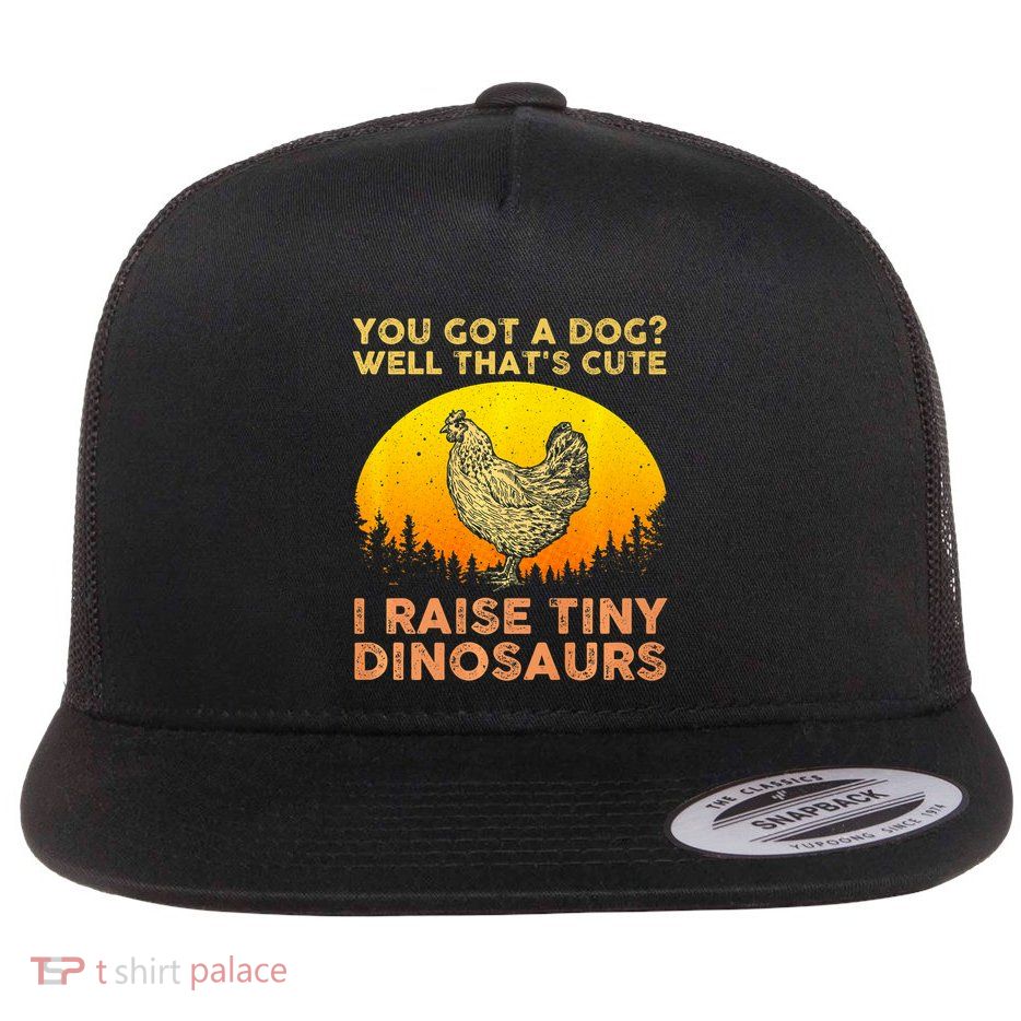 Chicken Art Poultry Chicken Farmer Funny Tiny Dinosaurs Flatbill Hat