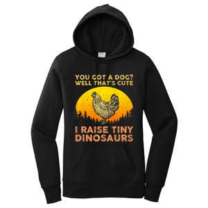 Chicken Art Poultry Chicken Farmer Funny Tiny Dinosaurs Women's Pullover Hoodie